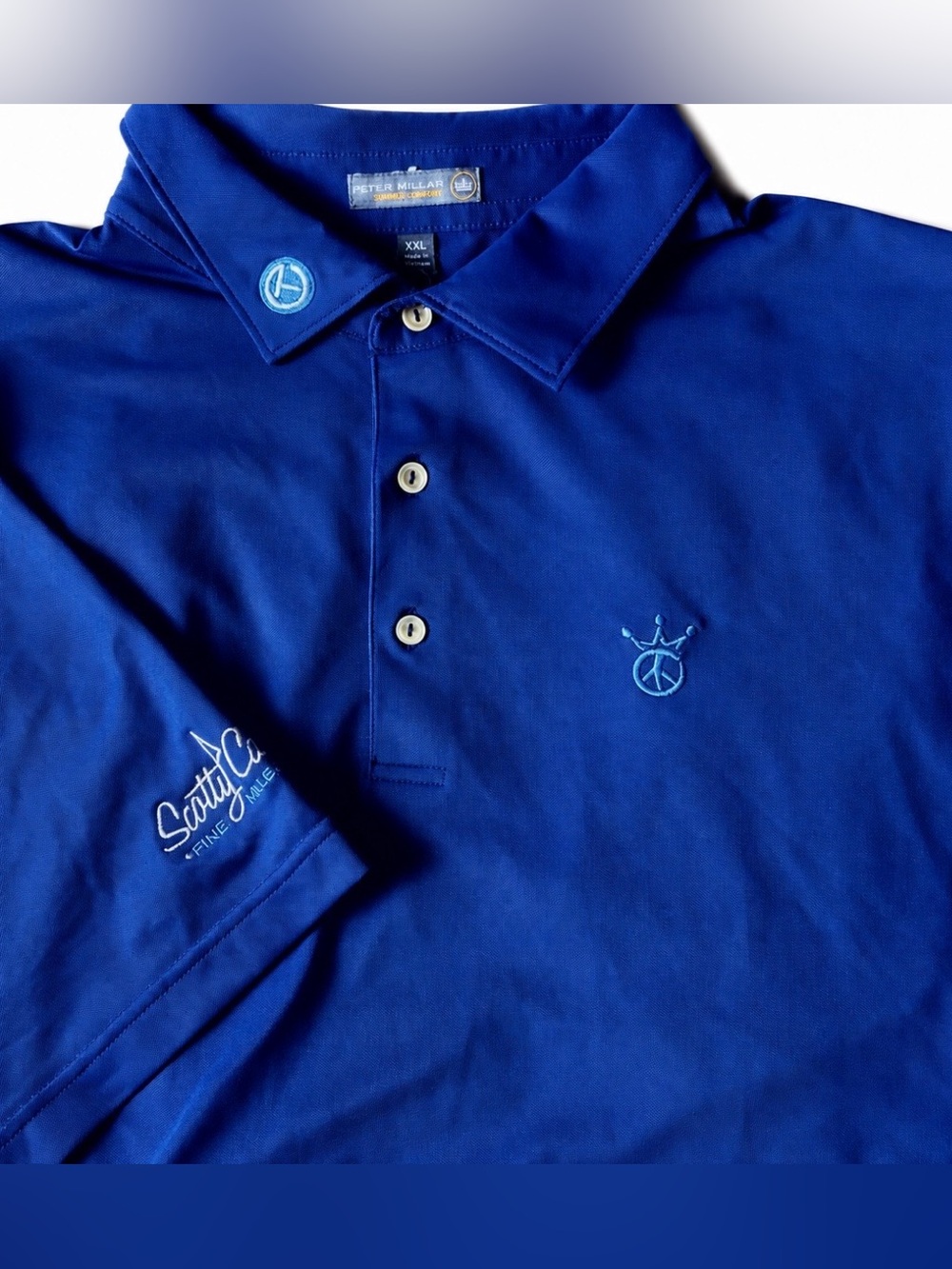 SCOTTY CAMERON GALLERY Peter Millar Circle T Summer Comfort Polo XXL Peace Crown